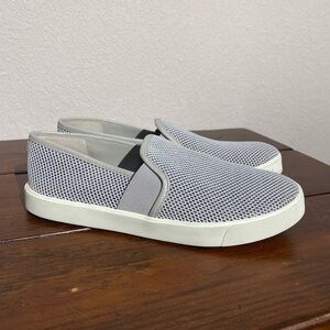 VINCE Preston B gray perforated slip on sneakers comfort casual minimal size 6
